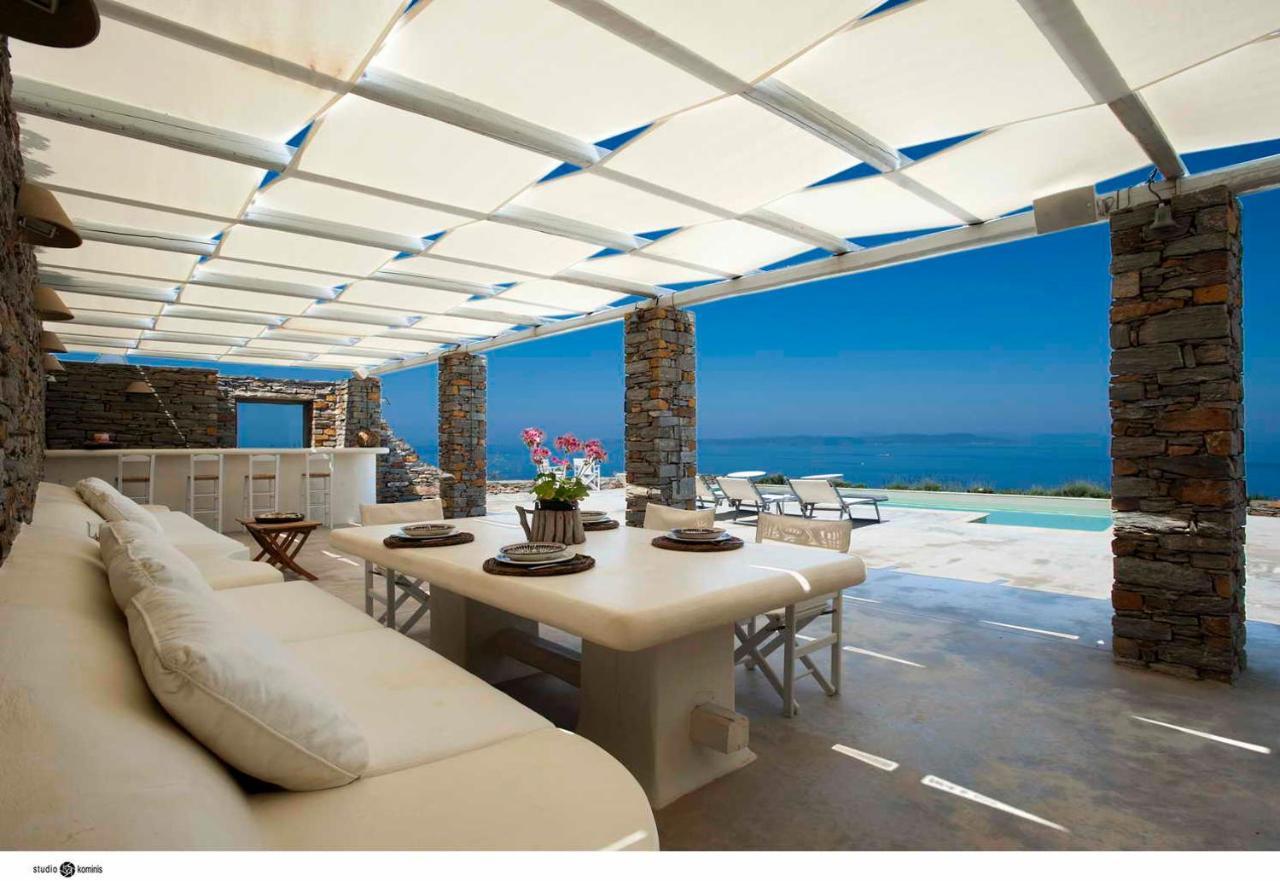 Spectacular Sunset View Villa At Melissaki Ioulis Εξωτερικό φωτογραφία
